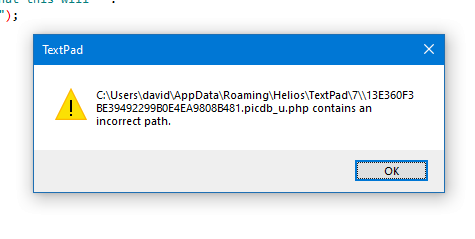 TextPad 8.21 Error.png